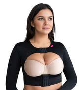 Post-operative compression long arm sleeves black